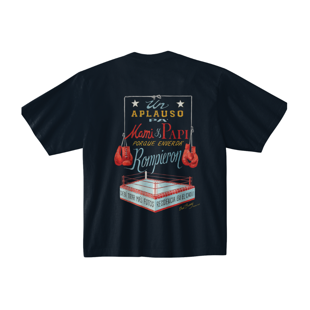 Bad Bunny Boxing Ring Black T-Shirt